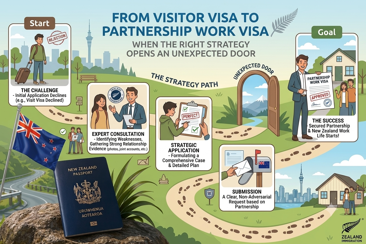 From Visitor Visa to Partnership Work Visa